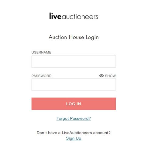 live auctioneers auctioneer login